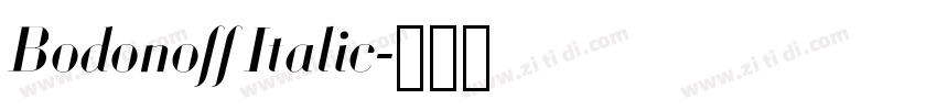 Bodonoff Italic字体转换